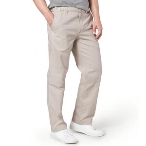 Dockers Men Workday Khakis Safari Beige Smart 360 Flex Stretch Pants W44 L30 Dad